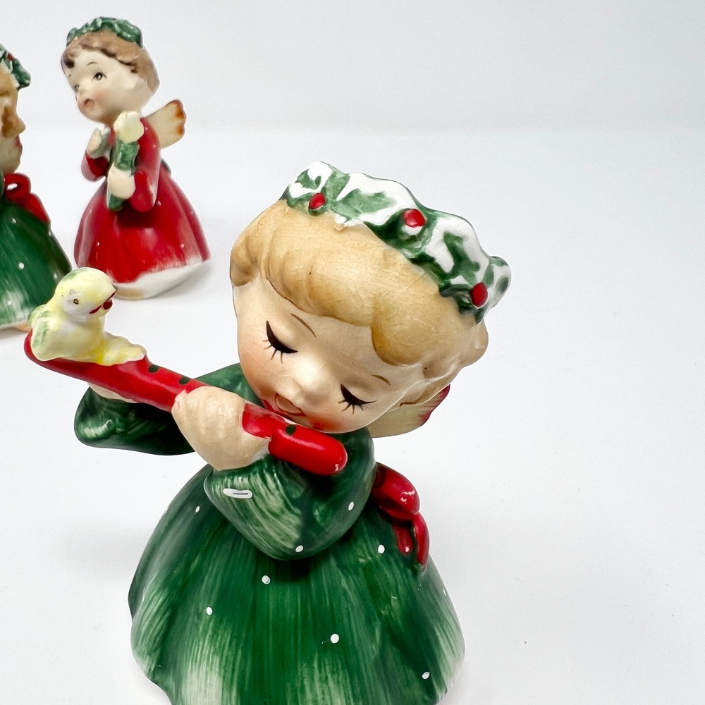 Vintage 1950's Set of 3 Lefton Christmas Angels Musical 1259N - Picture 7 of 8